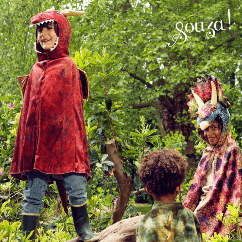 Red Dragon Costume Cape for Kids - Image 4